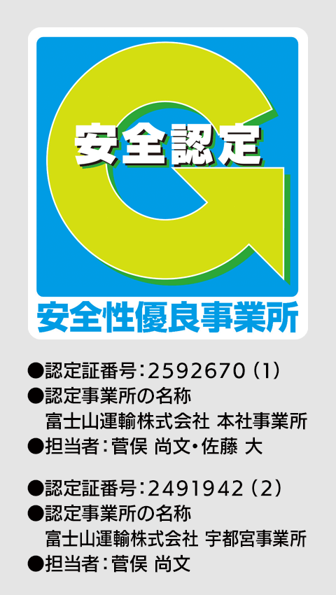 Gマーク登録証